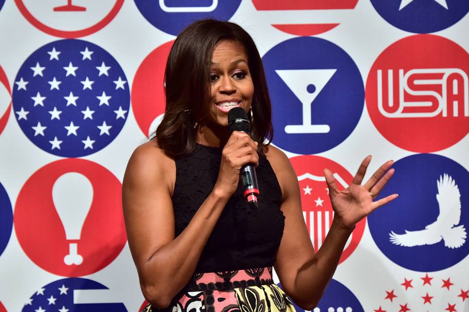 La First Lady Michelle Obama visita il James Beard American Restaurant a Milano (Afp)